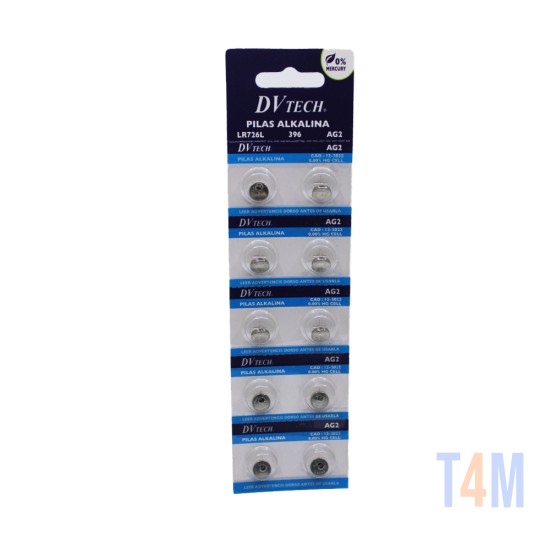 DV TECH ALKALINA BUTTON CELL BATTERY LR726L/396/AG2